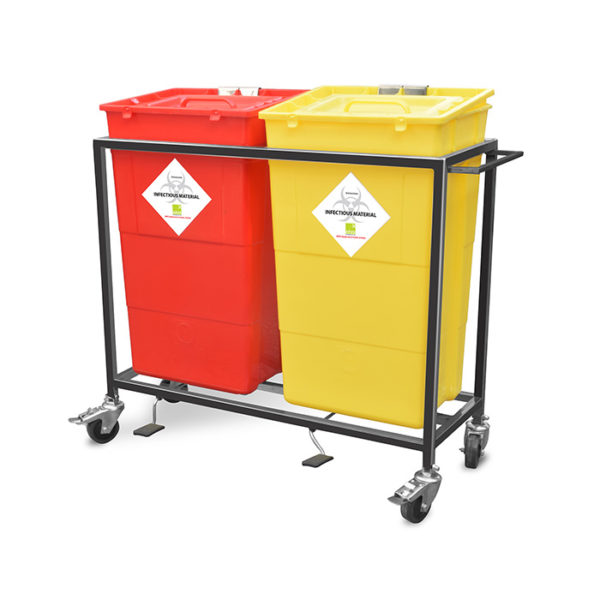 Bins Waste Segregation Trolleys Mild Steel Ltr Jaibro Diagnostics Scientifics